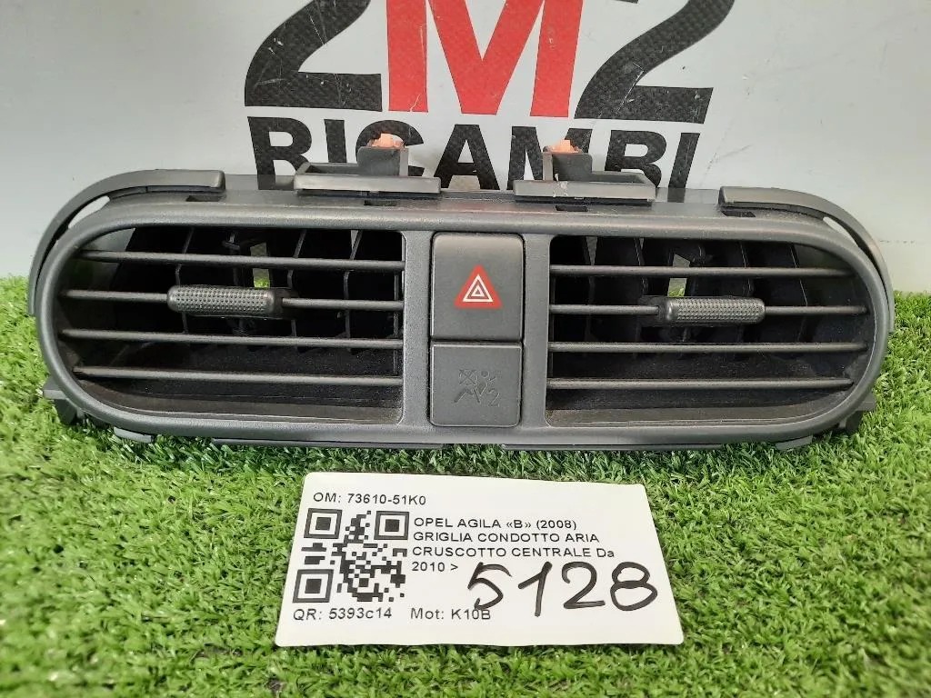 Griglia Condotto ARIA Cruscotto Centrale 73610-51K0 Opel Agila B 2008