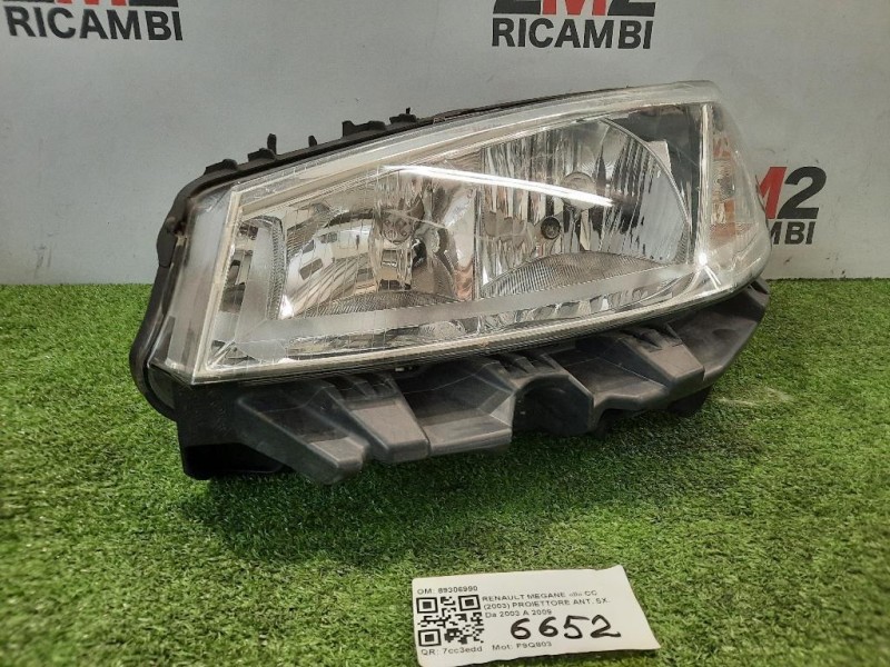 Proiettore ANT SX 89306990 Renault Megane II CC 2003