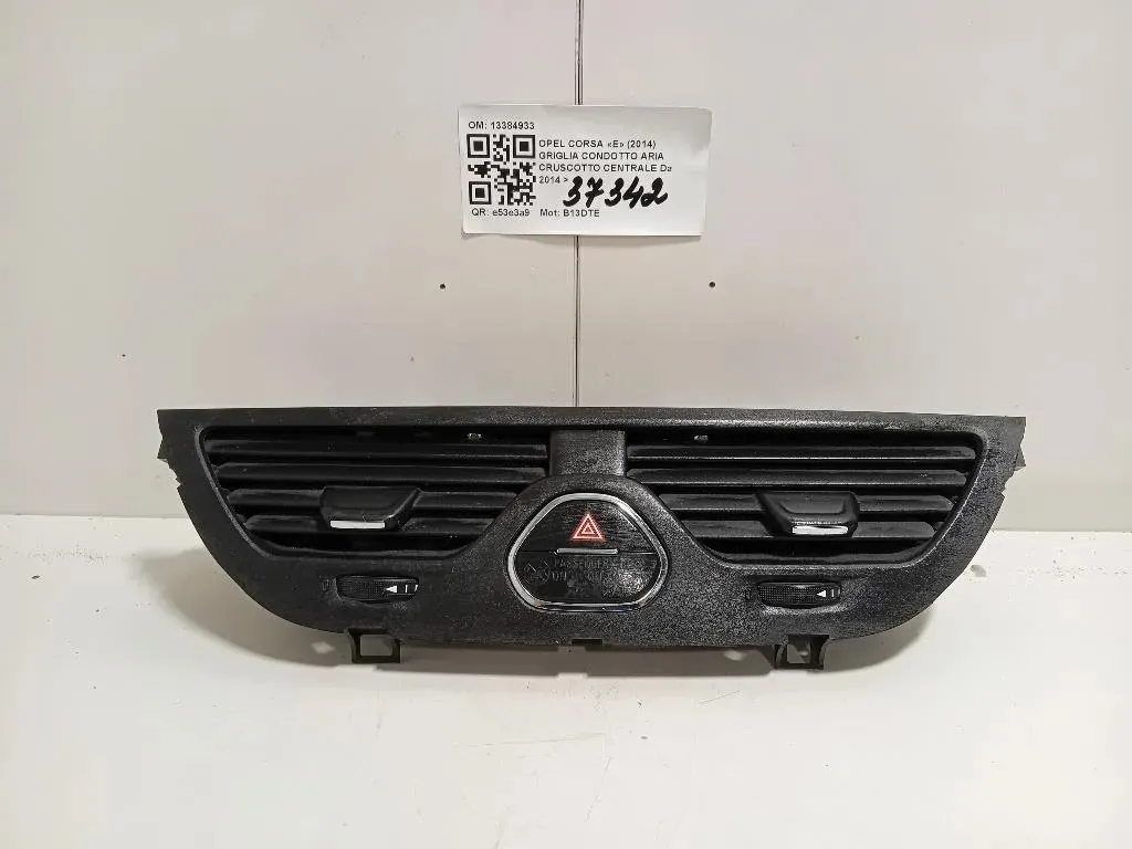 Griglia Condotto ARIA Cruscotto Centrale 13384933 Opel Corsa E 2014