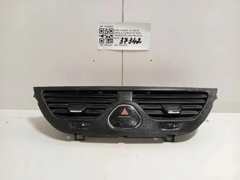 Griglia Condotto ARIA Cruscotto Centrale 13384933 Opel Corsa E 2014