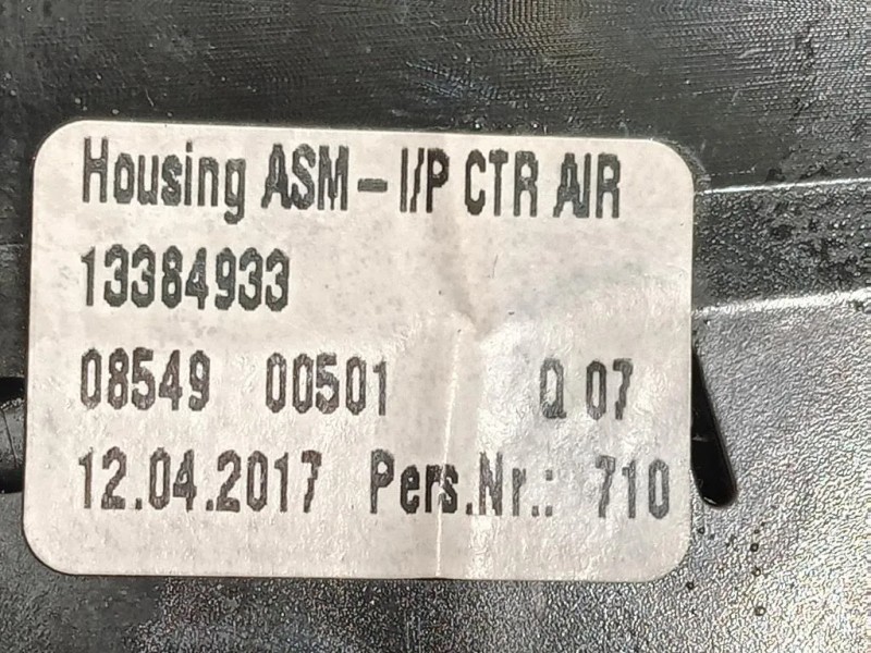 Griglia Condotto ARIA Cruscotto Centrale 13384933 Opel Corsa E 2014