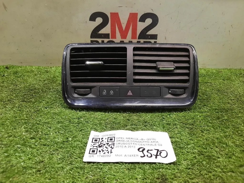 Griglia Condotto ARIA Cruscotto Centrale 13262802 Opel Meriva B 2010