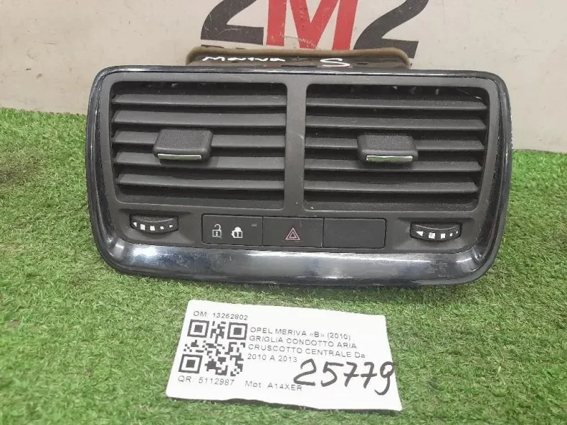 Griglia Condotto ARIA Cruscotto Centrale 13262802 Opel Meriva B 2010