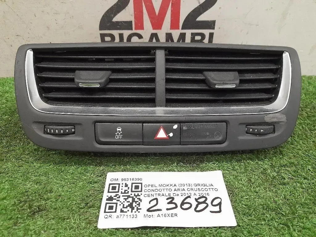 Griglia Condotto ARIA Cruscotto Centrale 95316389 95316390 Opel Mokka 2013