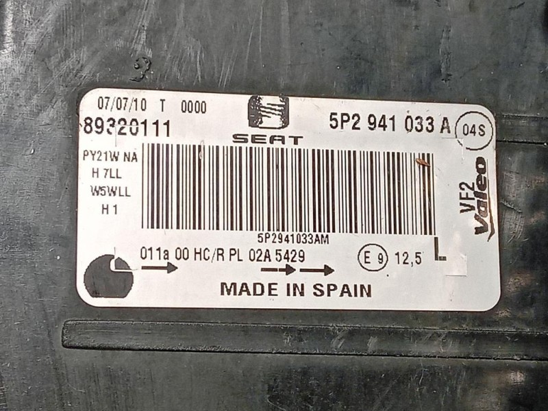 Proiettore ANT SX 5P2941033A Seat Altea XL 5P5 2004