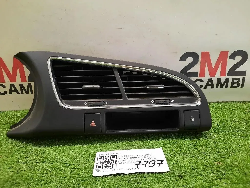 Griglia Condotto ARIA Cruscotto Centrale 9685023677 Peugeot 3008 I 2009