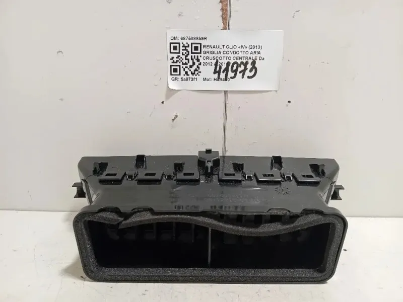 Griglia Condotto ARIA Cruscotto Centrale 687508859R Renault CLIO IV 2013