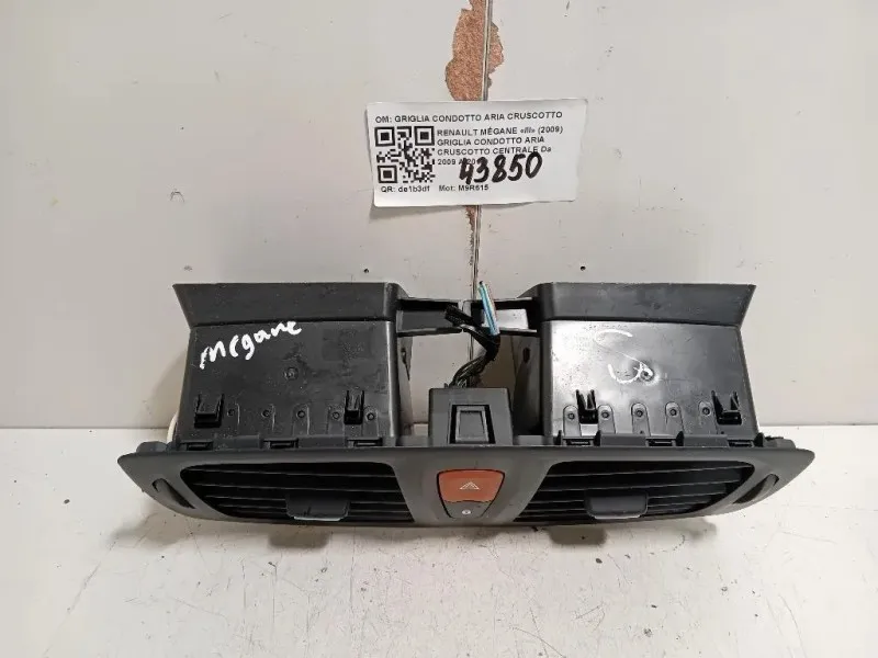 Griglia Condotto ARIA Cruscotto Centrale GRIGLIA CONDOTTO ARIA CRUSCOTTO CENTRALE Renault Mégane III 2009