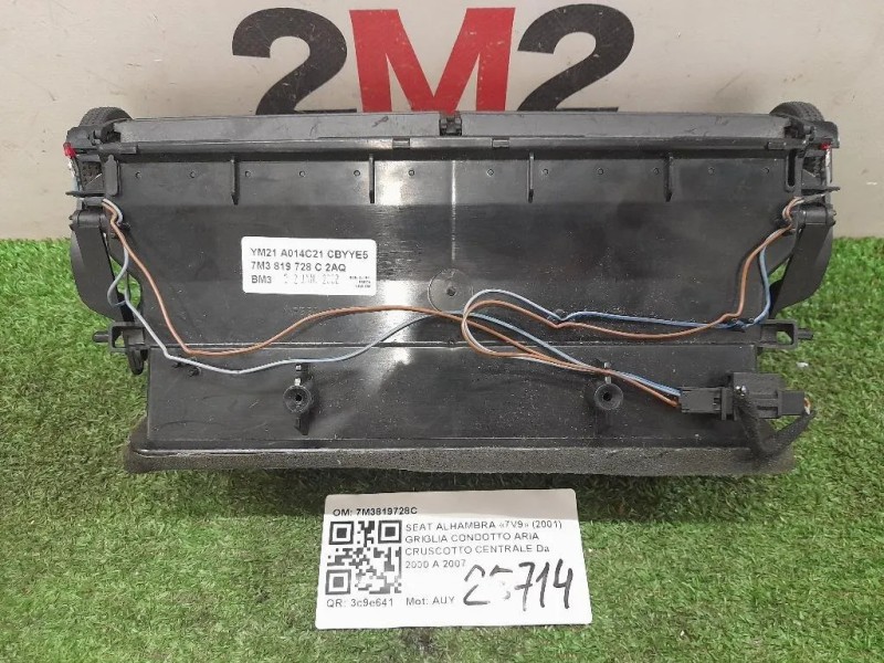 Griglia Condotto ARIA Cruscotto Centrale 7M3819728C Seat Alhambra 7V9 2001