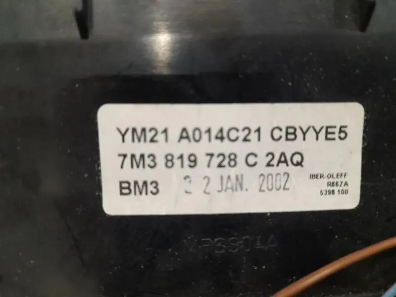 Griglia Condotto ARIA Cruscotto Centrale 7M3819728C Seat Alhambra 7V9 2001