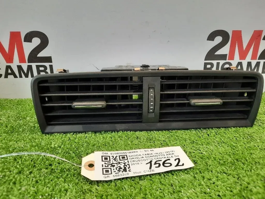 Griglia Condotto ARIA Cruscotto Centrale 6V0820951B9B9 Skoda Fabia NJ3 2018