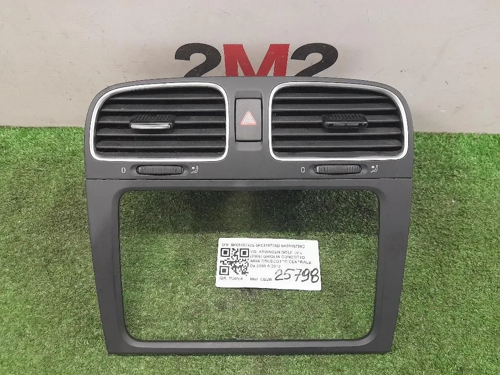 Griglia Condotto ARIA Cruscotto Centrale 5K0819743E 5K0815735D 5K0815736D Volkswagen GOLF VI 2009