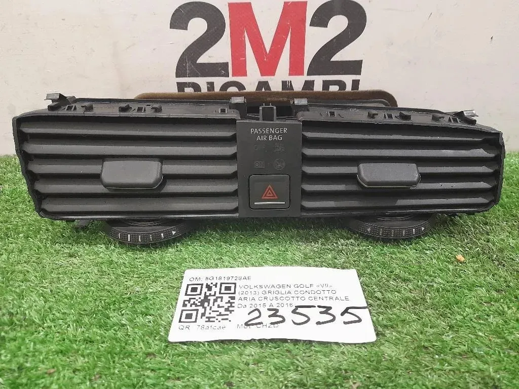 Griglia Condotto ARIA Cruscotto Centrale 5G1819728AE Volkswagen GOLF VII 2013