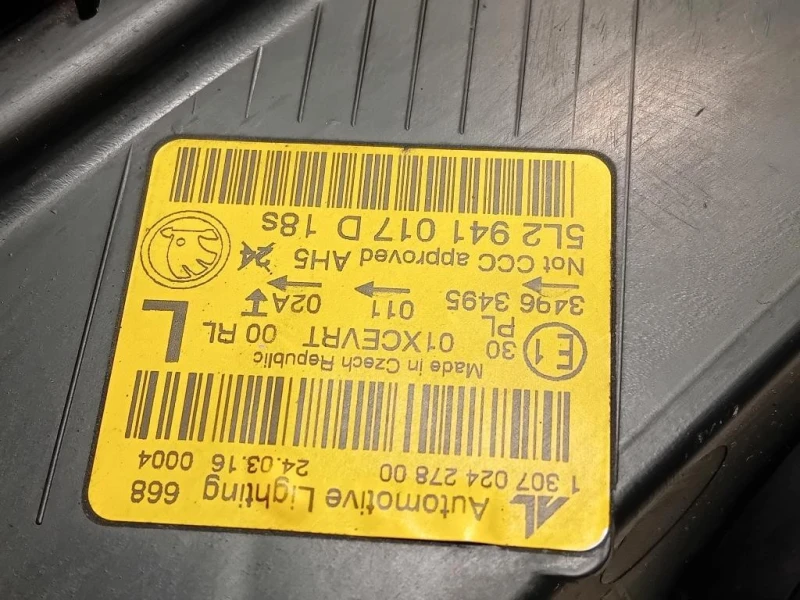 Proiettore ANT SX 5L2941017D Skoda YETI 2014