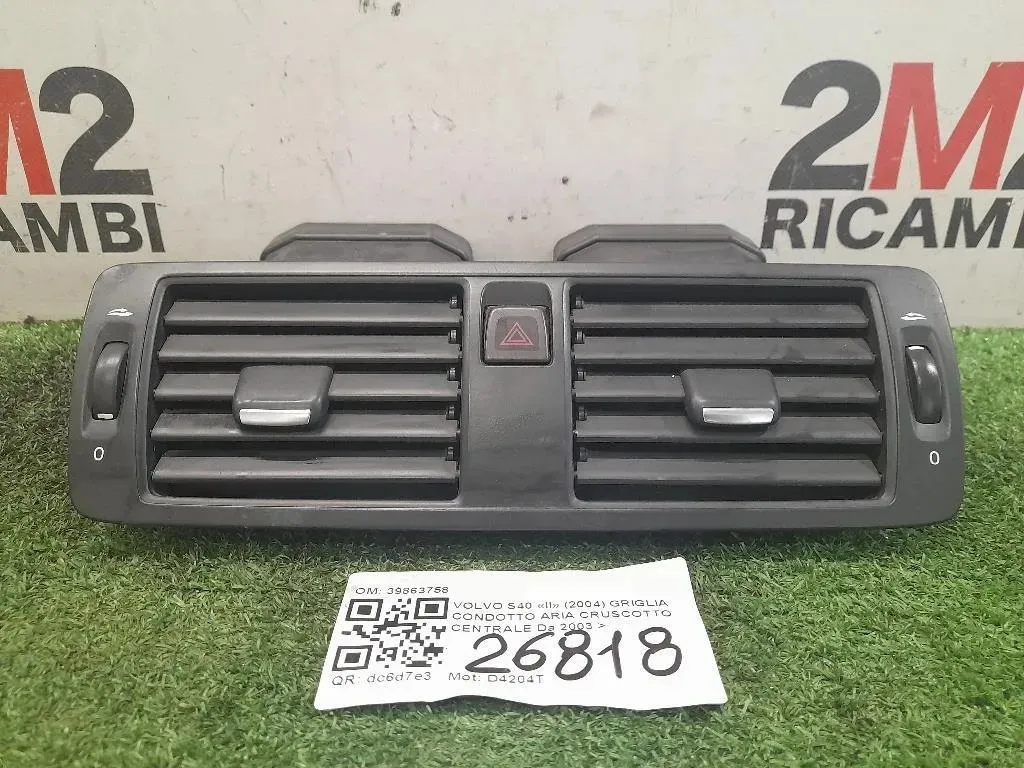 Griglia Condotto ARIA Cruscotto Centrale 39863758 Volvo S40 II 2004
