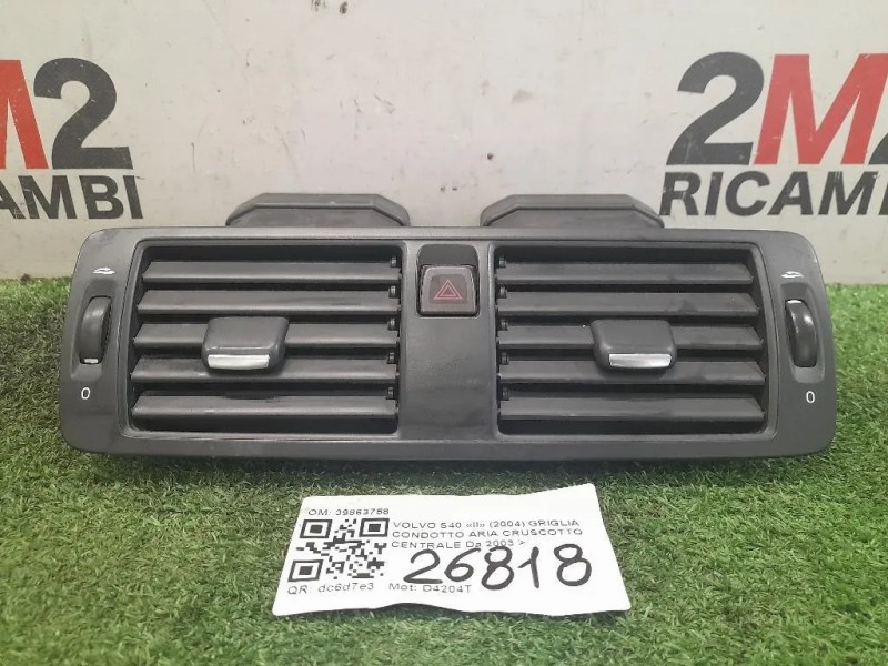 Griglia Condotto ARIA Cruscotto Centrale 39863758 Volvo S40 II 2004