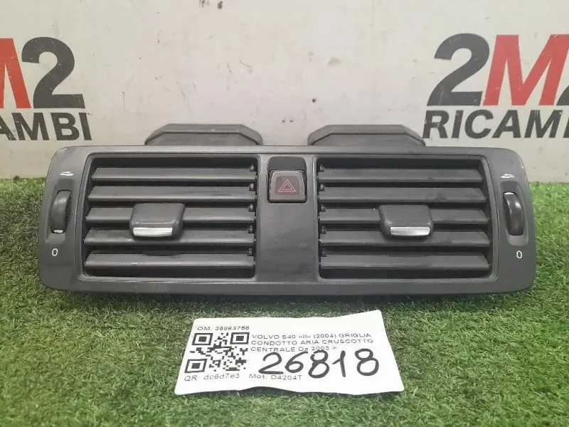 Griglia Condotto ARIA Cruscotto Centrale 39863758 Volvo S40 II 2004