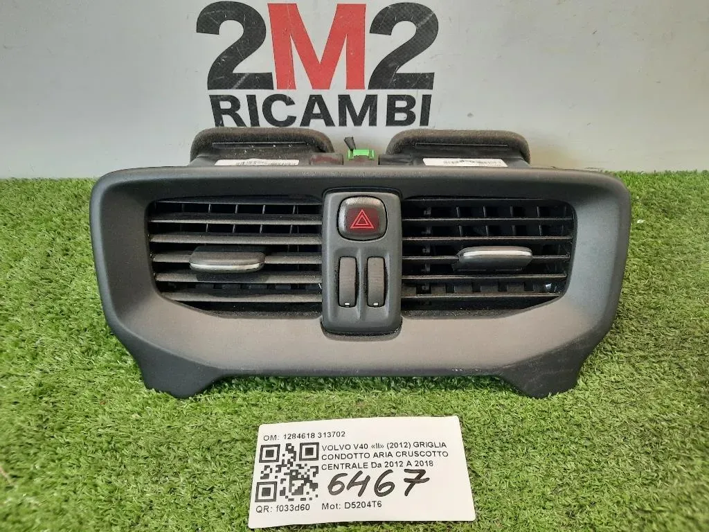 Griglia Condotto ARIA Cruscotto Centrale 1284618 313702 Volvo V40 II 2012