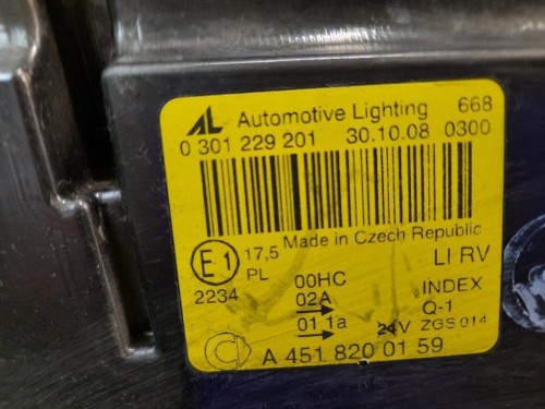 Proiettore ANT SX A4518200159 Smart Fortwo Cabrio 451 2007