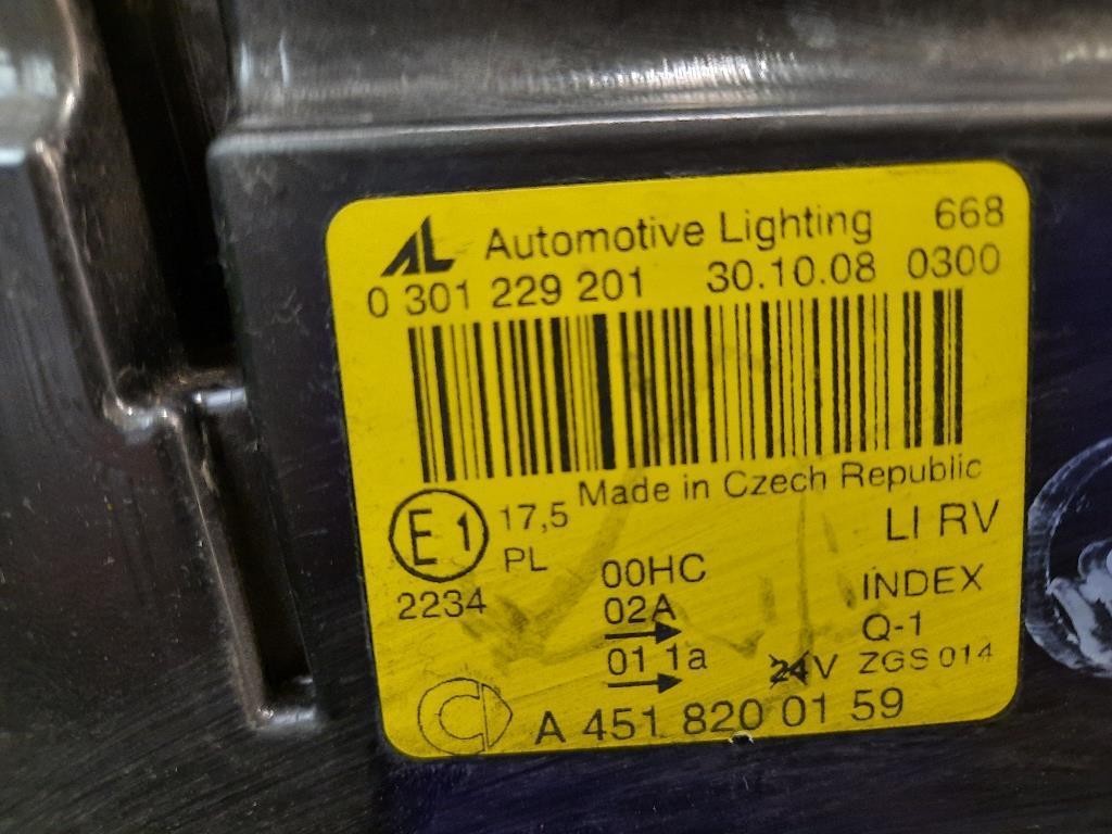 Proiettore ANT SX A4518200159 Smart Fortwo Cabrio 451 2007