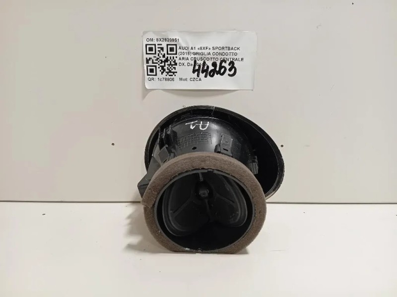 Griglia Condotto ARIA Cruscotto Centrale DX 8X2820951 Audi A1 8XF Sportback 2015