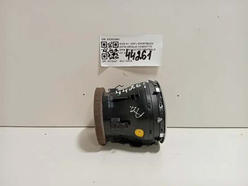 Griglia Condotto ARIA Cruscotto Centrale DX 8X2820951 Audi A1 8XF Sportback 2015