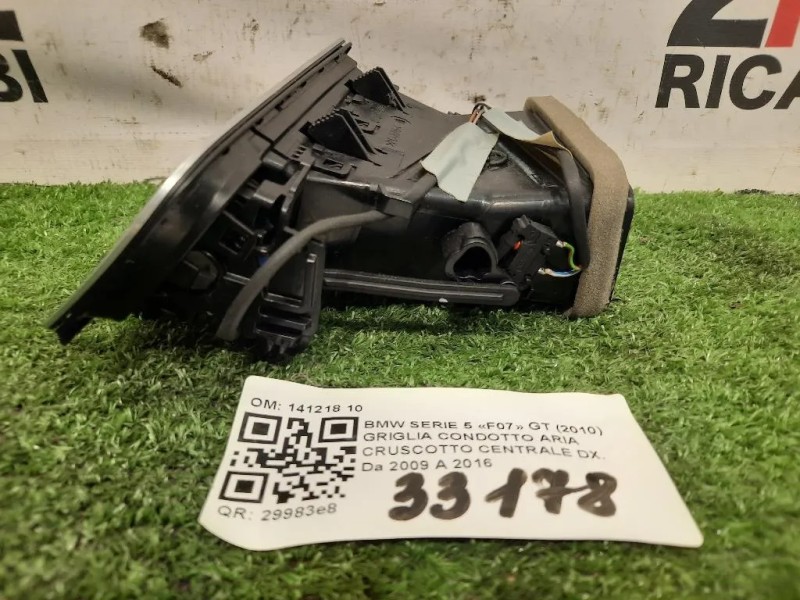 Griglia Condotto ARIA Cruscotto Centrale DX 141218 10 Bmw Serie 5 F07 GT 2010