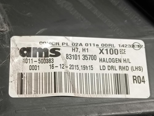 Proiettore ANT SX 83101 35700 Ssangyong Tivoli 2015