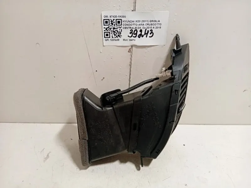 Griglia Condotto ARIA Cruscotto Centrale DX 97420-1K000 Hyundai IX20 2011