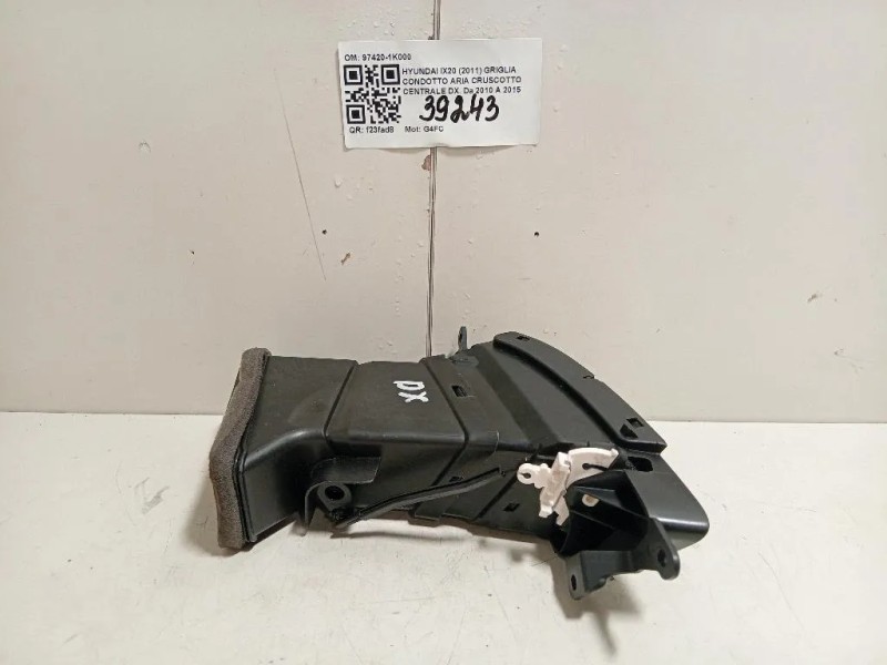 Griglia Condotto ARIA Cruscotto Centrale DX 97420-1K000 Hyundai IX20 2011