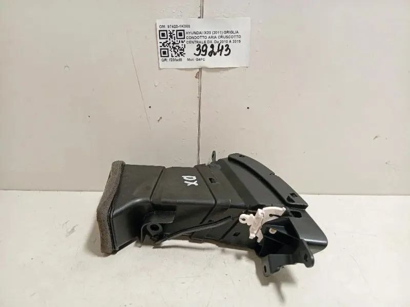 Griglia Condotto ARIA Cruscotto Centrale DX 97420-1K000 Hyundai IX20 2011