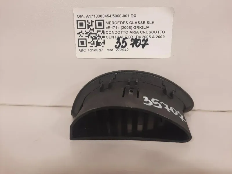 Griglia Condotto ARIA Cruscotto Centrale DX A17183004545068-001 DX Mercedes Classe SLK R171 2008