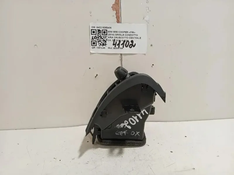 Griglia Condotto ARIA Cruscotto Centrale DX 6422 9265406 Mini MINI Cooper F56 2014