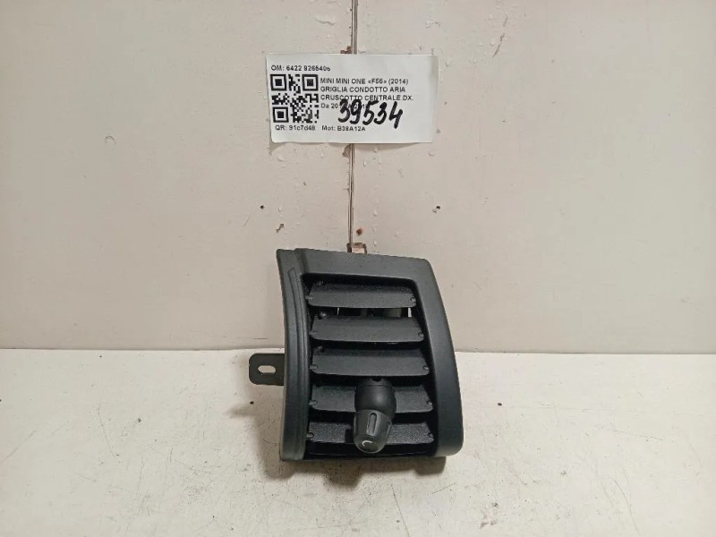 Griglia Condotto ARIA Cruscotto Centrale DX 6422 9265406 Mini MINI ONE F55 2014