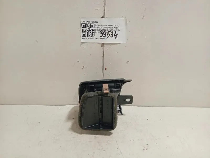 Griglia Condotto ARIA Cruscotto Centrale DX 6422 9265406 Mini MINI ONE F55 2014