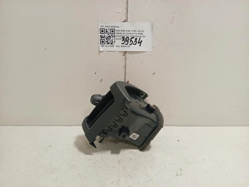 Griglia Condotto ARIA Cruscotto Centrale DX 6422 9265406 Mini MINI ONE F55 2014