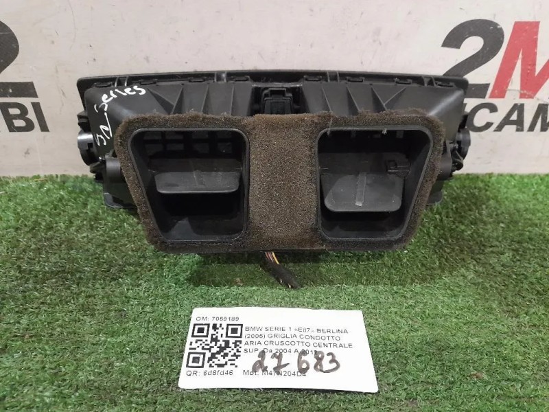 Griglia Condotto ARIA Cruscotto Centrale SUP 7059189 Bmw Serie 1 E87 Berlina 2005