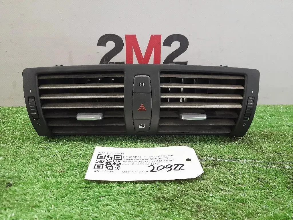 Griglia Condotto ARIA Cruscotto Centrale SUP 705918913 Bmw Serie 1 E87 Berlina 2005