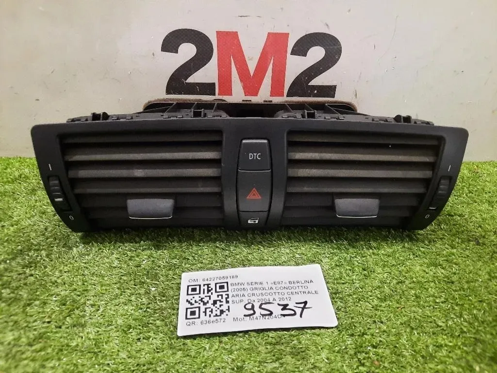 Griglia Condotto ARIA Cruscotto Centrale SUP 64227059189 Bmw Serie 1 E87 Berlina 2005