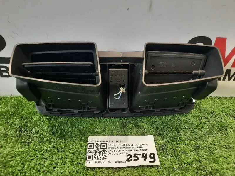 Griglia Condotto ARIA Cruscotto Centrale SUP 682600016R Renault Mégane III 2012