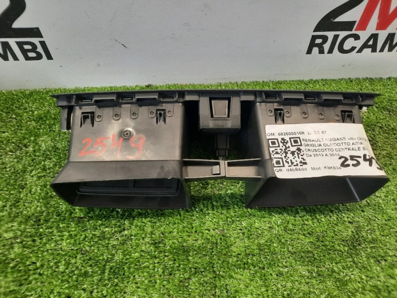 Griglia Condotto ARIA Cruscotto Centrale SUP 682600016R Renault Mégane III 2012