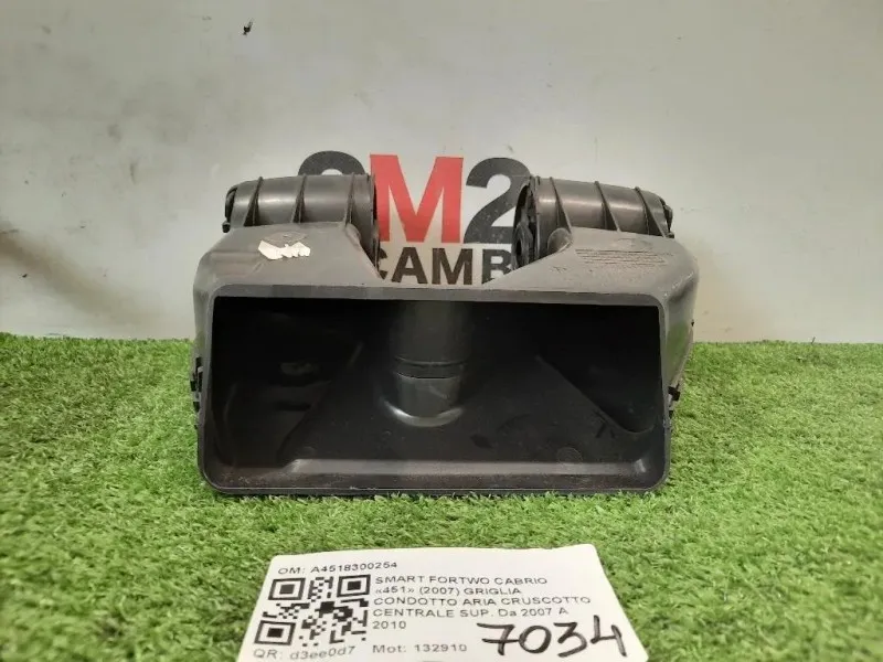 Griglia Condotto ARIA Cruscotto Centrale SUP A4518300254 Smart Fortwo Cabrio 451 2007