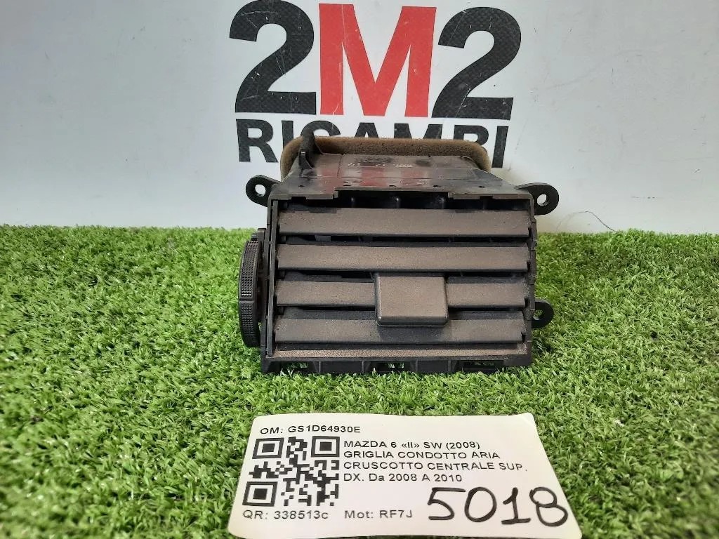Griglia Condotto ARIA Cruscotto Centrale SUP DX GS1D64930E Mazda 6 II SW 2008