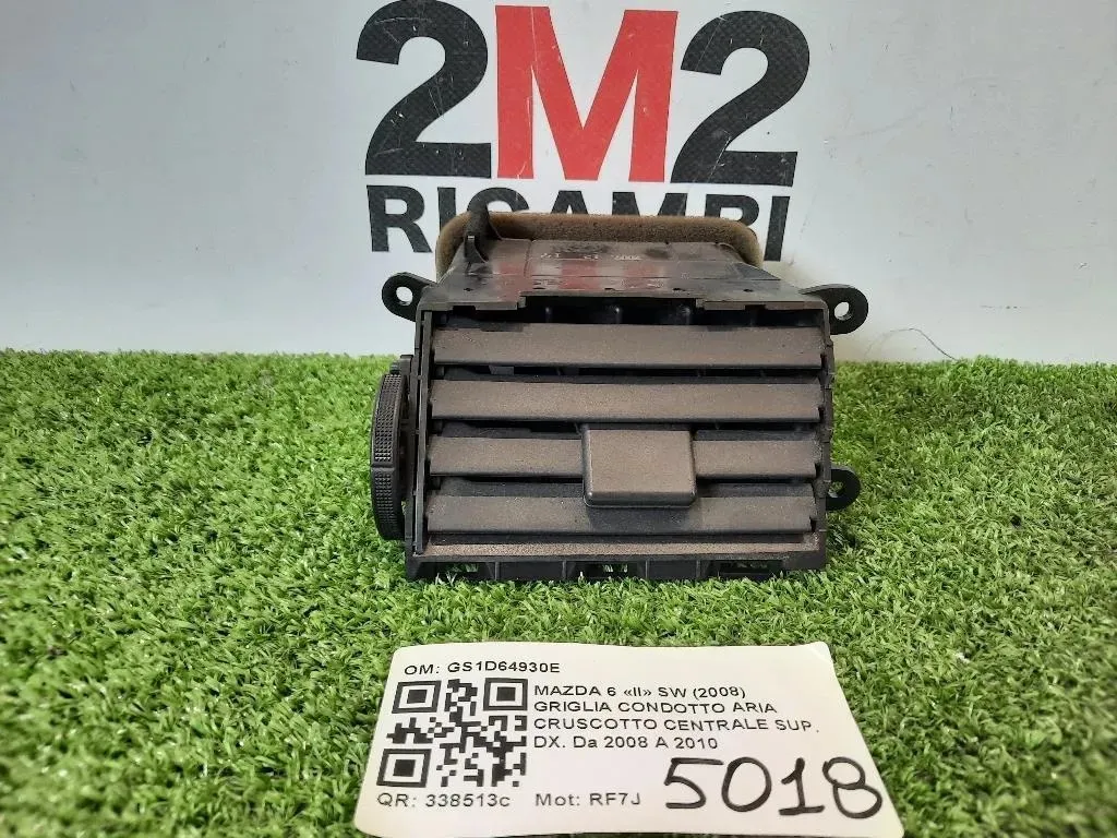 Griglia Condotto ARIA Cruscotto Centrale SUP DX GS1D64930E Mazda 6 II SW 2008
