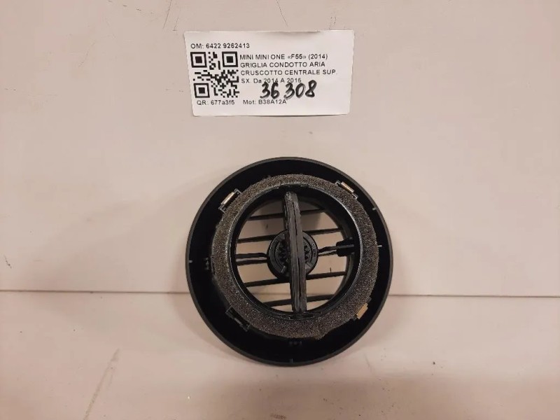 Griglia Condotto ARIA Cruscotto Centrale SUP SX 6422 9262413 Mini MINI ONE F55 2014