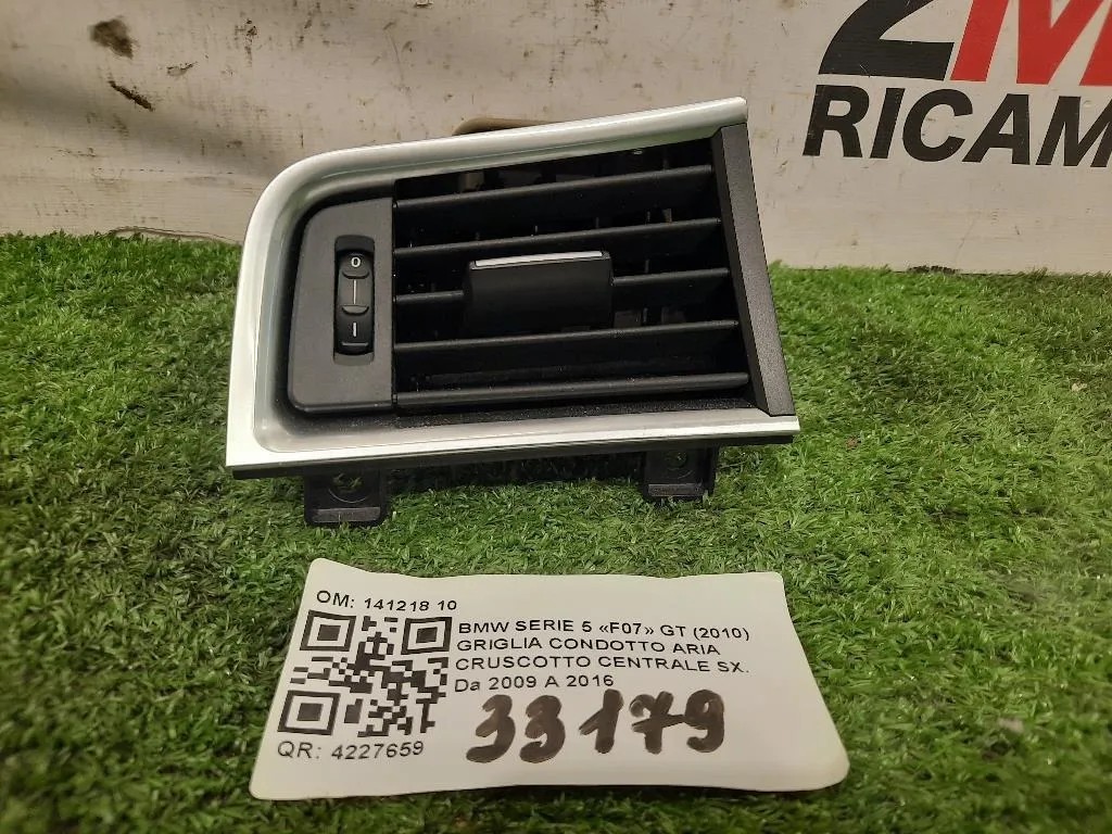 Griglia Condotto ARIA Cruscotto Centrale SX 141218 10 Bmw Serie 5 F07 GT 2010