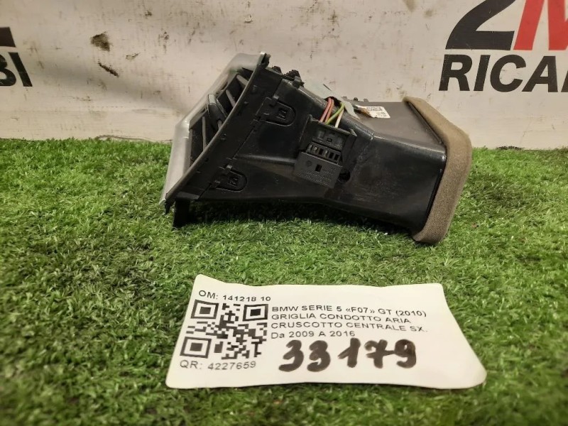 Griglia Condotto ARIA Cruscotto Centrale SX 141218 10 Bmw Serie 5 F07 GT 2010