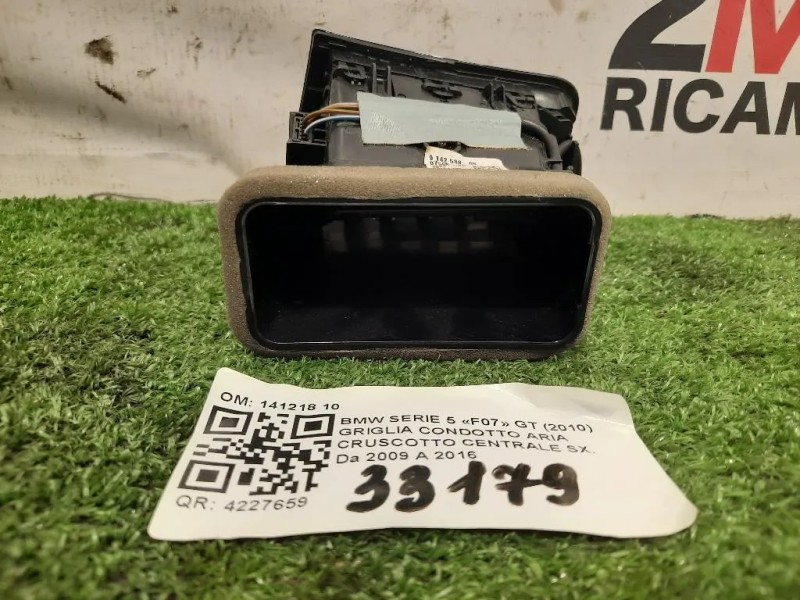 Griglia Condotto ARIA Cruscotto Centrale SX 141218 10 Bmw Serie 5 F07 GT 2010