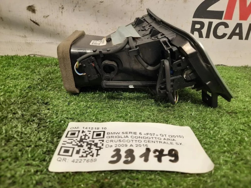 Griglia Condotto ARIA Cruscotto Centrale SX 141218 10 Bmw Serie 5 F07 GT 2010
