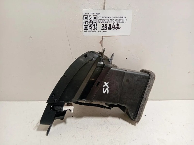 Griglia Condotto ARIA Cruscotto Centrale SX 97410-1K000 Hyundai IX20 2011
